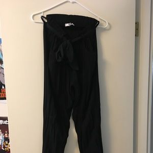 Black Paperbag Pants